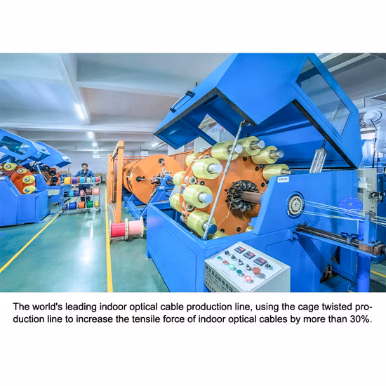 Cable de fibra óptica interior PU/LSZH de 24 núcleos de SM Hytrel Tight Buffer